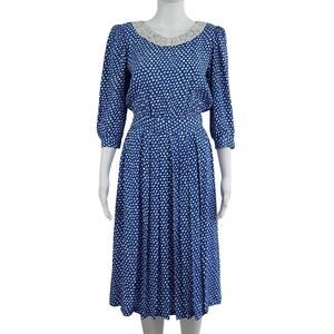 Vintage Karin Stevens Cottagecore Rayon Midi Dress Size 4